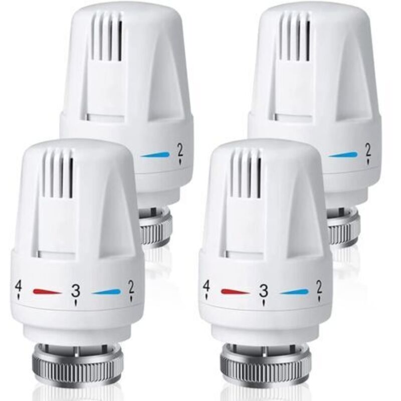 Lot De 4 Vanne Thermostatique Radiateur, Tête Thermostatique Radiateur M30 X 1,5, Robinet Thermostatique Radiateur Für La Maison Et Le Bureau, Ersatz Des Thermostat De Radiateur