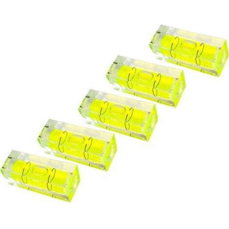 Wasserwaage, 5er Set, 15 X 15 X 40 Mm, Präzisionswasserwaage Mit Luftblase, Mini-wasserwaage Für Kameras, Camping Und Wohnwagen, Wasserwaage, Wasserwaage