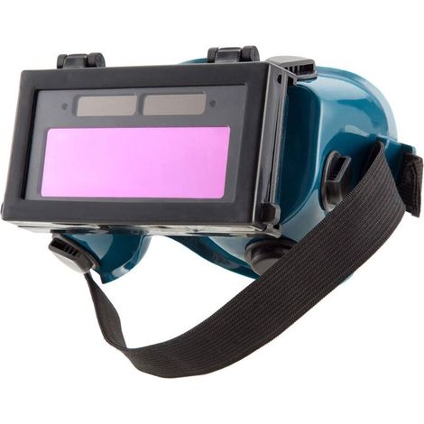 Lunettes Masque De Soudure Lcd Batterie Solaire Auto-oscurcissant/assombrissantes Lunette De Protection Des Yeux Pour Soudage Avec Bande (vert)