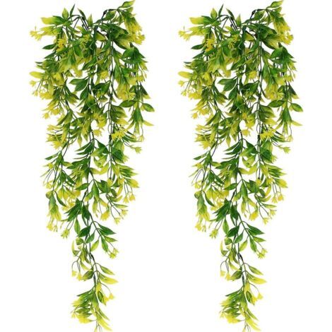 Set Mit 2 Künstlichen Efeu 78 Cm – Dekorative Hängepflanzen – Wasserdicht Und Uv-beständig – Für Hochzeiten Und Büros