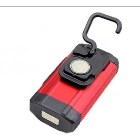 Leistungsstarke Wiederaufladbare Arbeitsleuchte, Tragbare Led-arbeitsleuchte, Werkstattlampe Mit Magnetfuß, Taschenlampe Mit Ipx6 Wasserdicht, 7 Modi, Mechanische Lampe Für Notfall, Garage Und Camping