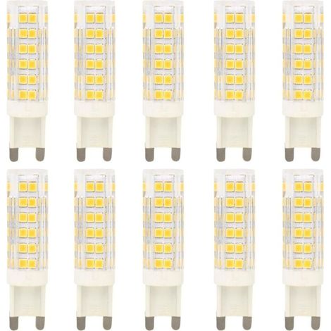 10x G9 Ampoule Led 7w Ampoule Lampe 76 Smd 2835leds Haute Illumination 700lm Led Bulb White Chaud 3000k Ersatz Der Halogen-ampullen Von 70w Ac220-240v [energieklasse A+]