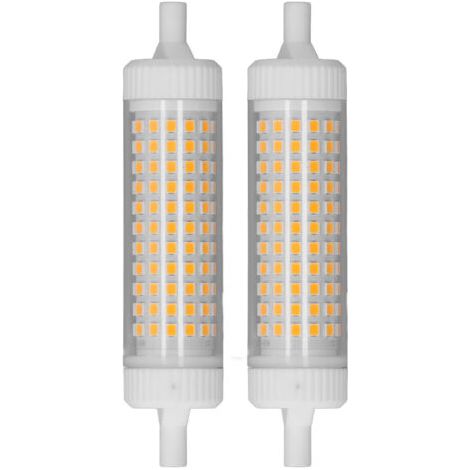 2 Stück R7s 118 Mm Led-leuchtmittel, Dimmbar, 15 W, 154 Leds, Doppelseitiger Strahler Für Zuhause, Nachtwerbung, Beleuchtung, Warmes Licht, 220 V