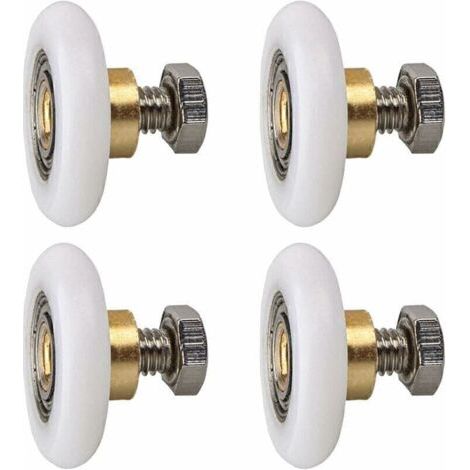 Duschtürrolle 20 Mm – Set Mit 4 Nylonrollen Mit M6-schraube – Sanftes Und Leises Gleiten – Kompatibel Mit 4–8 Mm Glas