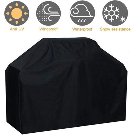 Grillabdeckung Aus Wasserdichtem 210d-oxford-gewebe – Schutz Vor Schlechtem Wetter – Maße 145 X 61 X 117 Cm – Weber- Und Brinkmann-kompatibel