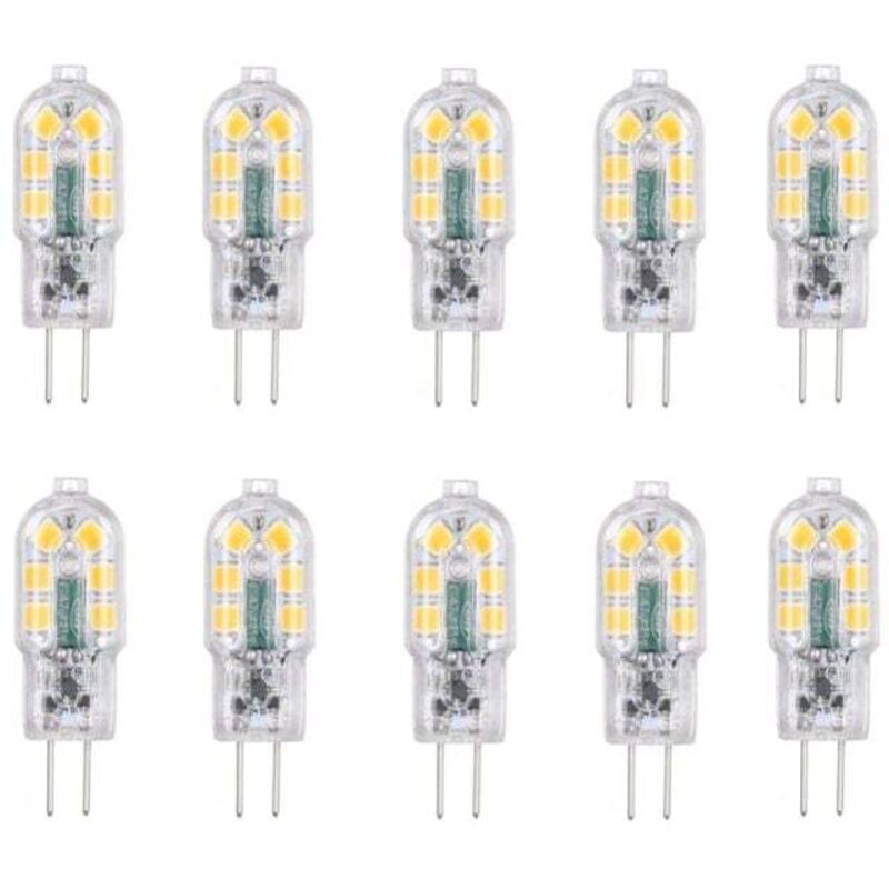Aktions-ampulle Led G4 2w, 20w-ampullen Mit Halogenäquivalenten, Weißweiß 6000k, 200lm, 12x Smd, 12v Ac/dc-packung Mit 10 Stück
