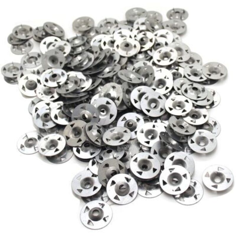 Pro Lot Von 200 Rondellen Mit 4 Griffen Aus Extrudiertem Blech, Thermischer Isolierung Und Fester 28-mm-plakette