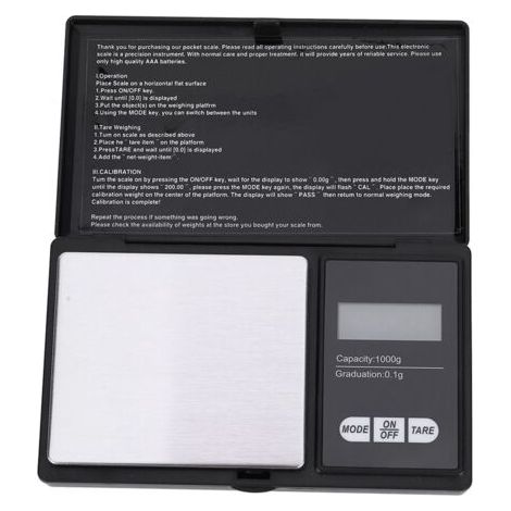 Tragbare Mini-hochpräzisions-led-digital-taschenwaage Für Gold-silber-diamantschmuck (1000 G/0,1 G)