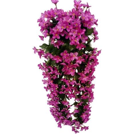 Hängende Kunstblumen In Fuchsia Mit 4 Blütenblättern – Länge 80 Cm – Hochzeits- Und Heimdekoration – 190 Blumen Für Romantische Atmosphäre