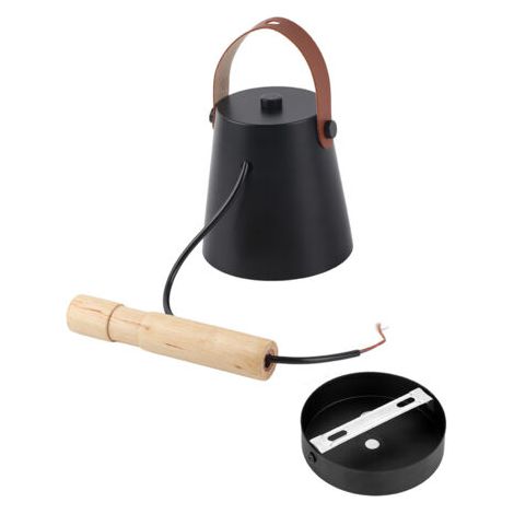 Moderne Eisen-holz-schlafzimmer-wandlampe, Veranda, Flur, Arbeitszimmer, Leuchte, Schlafzimmer-dekoration (schwarz)