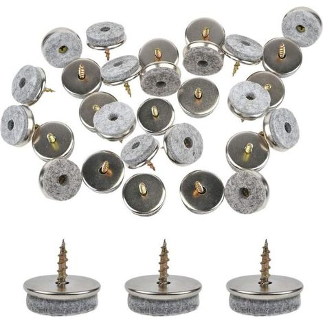 30er-pack Patin-de-chaise, Patin-chaise Mit 18 Mm Durchmesser. Das Möbelstück Mit 5-mm-schutz Ist Ideal Für Die Liegefläche Und Lässt Sich Leicht Installieren