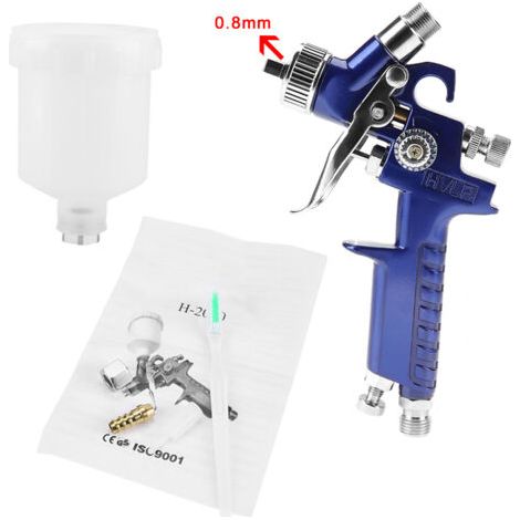 H-2000a Professionelle Luftspritzpistole Mit 0,8-mm-düse, 125 Ml, Für Die Autolackreparatur (0,8 Mm)