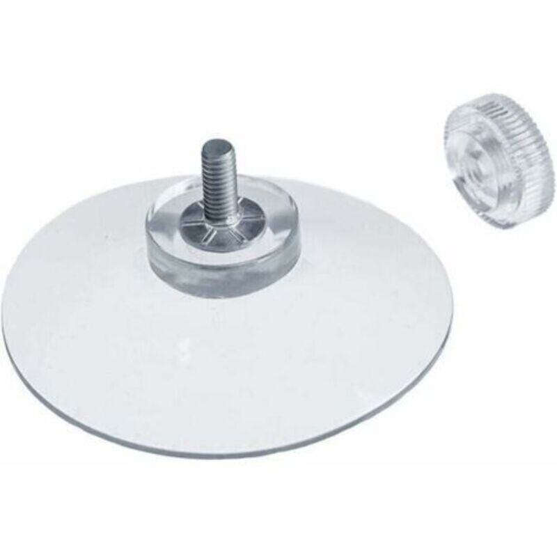8 X Saugnäpfe Ø 50 Mm Mit M4x10mm Gewinde Mit Rändelmuttern Transparent - Made In Germany