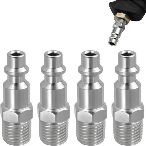 4 Stück Druckluft-schnellverbinder 1/4, Amerikanisches Gewinde-kompressor-anschlussstück, Pneumatisches Schlauchende, Schnellverbinder Für Luftsystem Und Pneumatische Werkzeuge