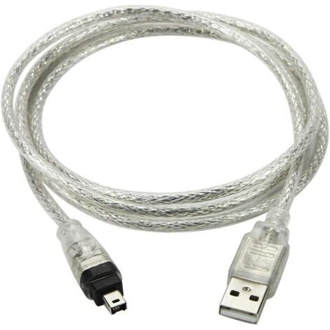 Ilink Usb-auf-firewire-1394-4-pin-adapterkabel – 100 Cm Länge – Geformte Zugentlastung – 400-mbit-übertragung – Dcr-trv75e