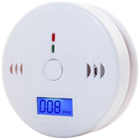 Bluedeer – Runder Kohlenmonoxidmelder – Led-anzeige – Elektrochemischer Sensor – 85-db-alarm – Einfache Wandinstallation