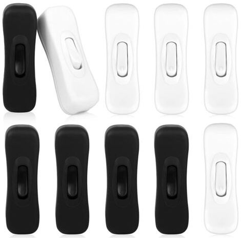 10 Stück Zwischenschalter, Lampenschalter, Schnurschalter, 2 A, Schwarz, Inline-schalter, Schnurschalter, Weiß, Zwischenschalter Für Kleingeräte, Lam