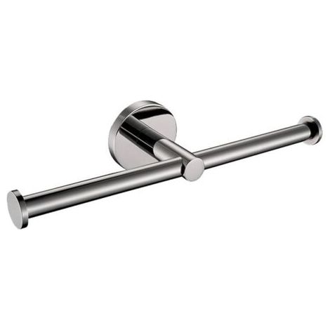 Doppelter Chrom-toilettenpapierhalter, Toilettenpapierhalter, Wandmontage, Silberner Toilettenpapierhalter, Moderner 2-in-1-edelstahl Für Badezimmer