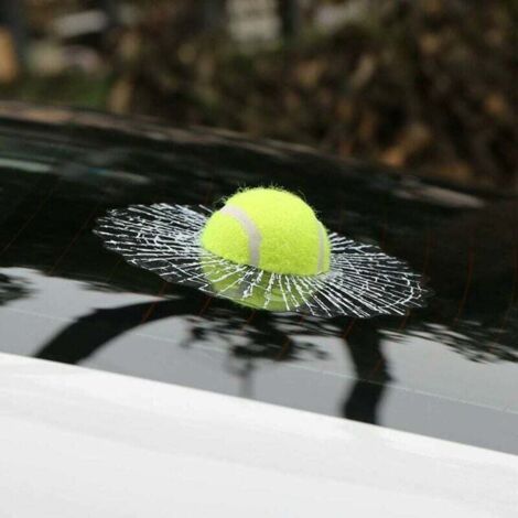 3d-autoaufkleber, Lustiger Ball Trifft Autofenster, Fahrzeugdekorationsaufkleber, Aufkleberzubehör + Schaber (tennisgrün) – Fei Yu