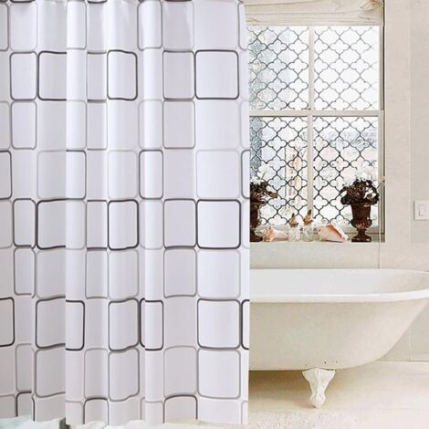 Anti-schimmel-peva-duschvorhang 180 X 220 Cm – Wasserdicht Und Antibakteriell – Inklusive 12 Haken – Für Duschen Und Badewannen