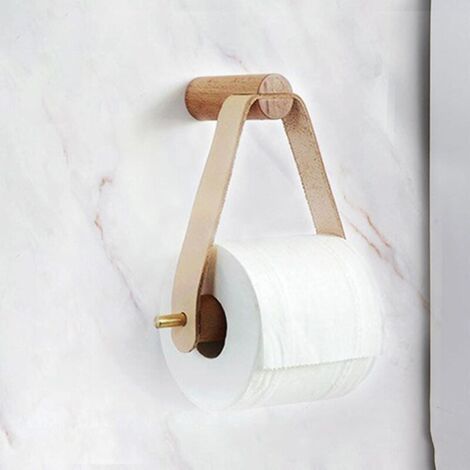 Toilettenpapierhalter Aus Holz Zur Wandmontage – Toilettenpapierhalter – Einzigartige Badetuchringe – Badezimmerzubehör (weiß) – Fei Yu