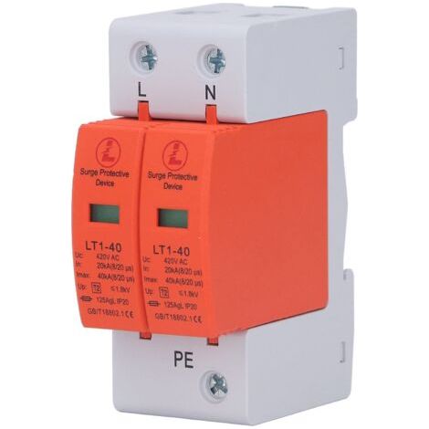 Ac-überspannungsschutz, 2p, Flammhemmend, 36-mm-schieneninstallation, Überspannungsschutzgerät, 420 V
