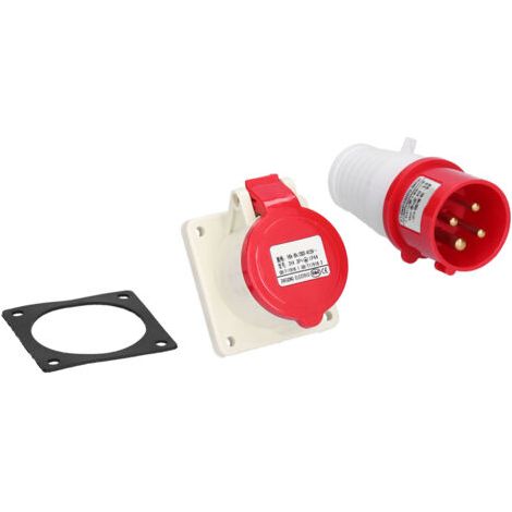 4-pin-steckdose, Verdeckte Montage, Steckdosen-stecker-set, Wasserdicht, 3 Phasen, 380 V, 415 V, 16 A, 3p+e