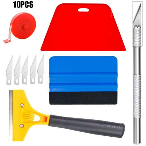 Tapeten-werkzeug-set, 10-teilig, Marouflette, Tapeten-set, Anwendungswerkzeug Mit Schneidwerkzeug, Folien-werkzeuge Für Autofenster, Tapeten, Fliesen, Wein