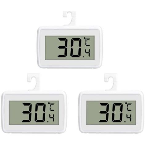 Thermometer, Digitales Kühlschrank-gefrierschrank-thermometer Mit Lcd-anzeige, Platzierungsmodi, Hängend, Stehend – 3 Stück