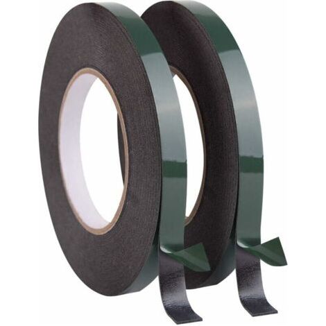 Doppelseitiges Klebeband 12 Mm – Set Mit 2 Rollen À 10 M – Extra Starker Pe-schaum – Beständig Gegen Temperaturschwankungen