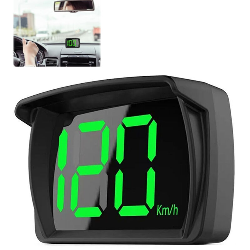 Smart Gps Tachometer, Auto Hud Headup Display Km/h Mit Led Großes Polizeidisplay Für Auto Lkw Suv Motorrad
