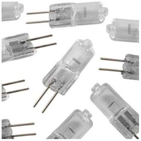 10 X Dc 12 V Halogenlampen Gy6,35/g6,35, 50 W, Dimmbar, Warmweiß 2700 K, 2-polige, Transparente Kapselbirne Für Kronleuchter, Schreibtischlampe, Hängelampe, Hängelampe