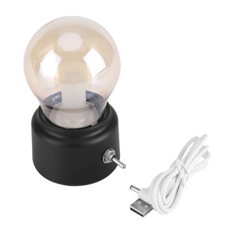 Jeffergarden Kreatives Retro-led-nachtlicht, Wiederaufladbares Usb-nachtlicht, Schwarz
