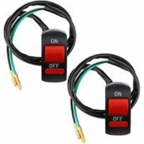 2 Stück 22 Mm Lenkerschalter, Motorrad-lenkerschalter, Universeller Wasserdichter Elektrostart-led-scheinwerfer Ein/aus