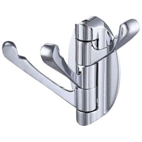 Klappbare Drehhaken Aus Massivem Metall Mit Drei Drehbaren Armen, Dreifacher Robenhaken, Wandmontage (verchromung)