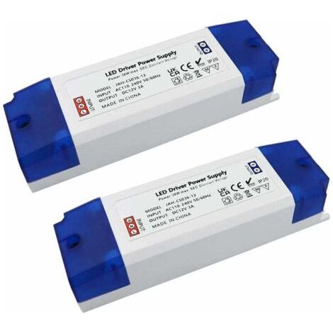 Led-transformator 12 V, Led-transformator 230 V Auf 12 V, Led-transformator-pilot 0–36 W Für Schrankbeleuchtung, Led-ampullen Mr16 Mr11 G4 (2 Stück)