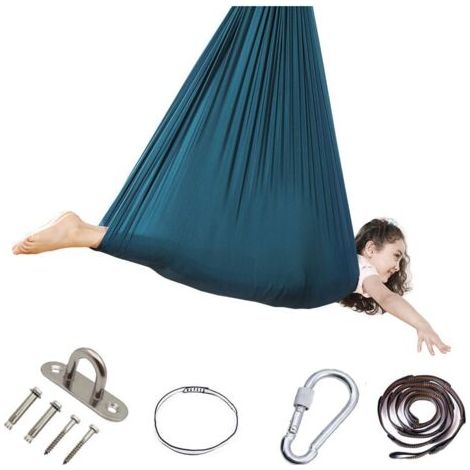 Sensorische Therapieschaukel Für Kinder – Indoor-outdoor-hängematte 280 X 150 Cm – Belastbar Bis 200 Kg – 360° Drehbare Baugruppe