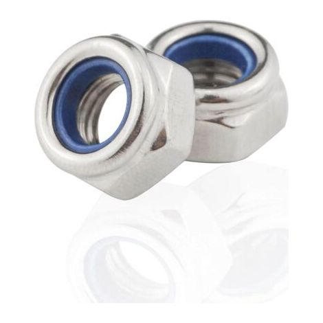 M8-mutter, 8 Mm Edelstahlmuttern (10 Stück), Sechskantmuttern Aus Edelstahl, Nylon-sicherungsmutter, Selbstsichernde Mutter Für Bolzen Und Schrauben