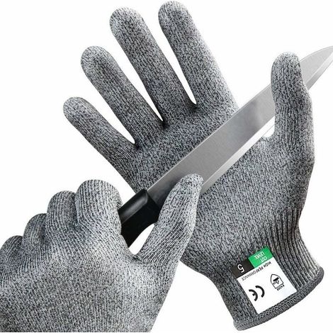 Paar Schnittschutzhandschuhe, Größe M, Küchenhandschuh Mit Schutzstufe 5, En 388-standard – Bester Schutz Vor Alltäglichen Schnitten, Messer, Küche, Gartenarbeit, Heimwerker