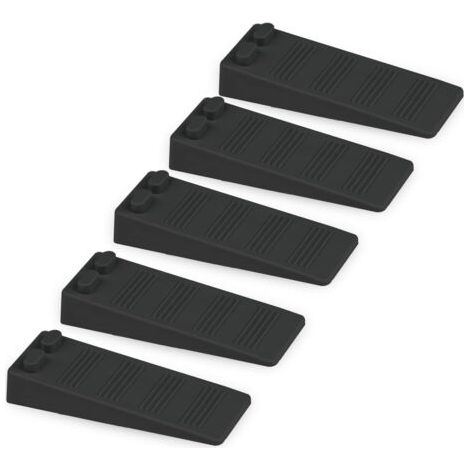 5 Stück (49,31,5 Cm) Schwarze Türkeile Aus Weichem Gummi, Höhenverstellbare Anti-rutsch-blöcke, Boden- Und Wandschutz
