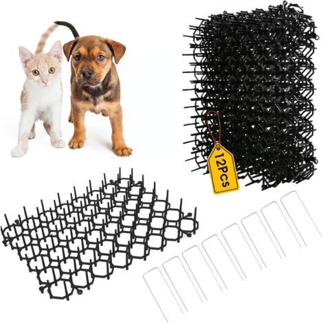 12er-pack Katzenabwehrmatte, Katzenabwehrmatte Für Den Außenbereich, Innenbereich, Anti-katzen-spike, Katzenabwehrmittel Für Katzen, Hunde, Katzennetz, 1 Stück, Größe 15 X 20 Cm