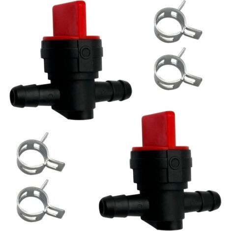 1/4-zoll-inline-kraftstoffabsperrventil Mit Geraden Gas- Und Schlauchklemmen