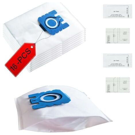 Set Mit 16 Kompatiblen Staubsaugerbeuteln Mit Miele Gn Serie 3d Efficiency S2 S4 S5 S6 S8, Complete C2/c3, Classic C1, 4 Motorfiltern