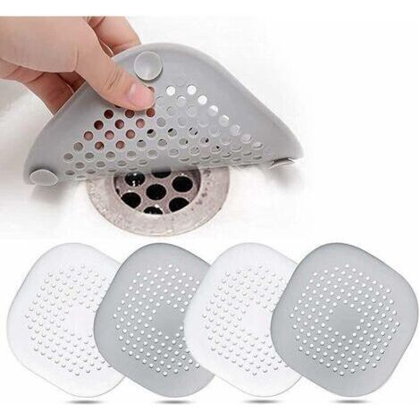 4 Stück Silikon-abflussschutz, Küchenspülenfilter Mit Saugnapf, Badewannen-abflussfilter