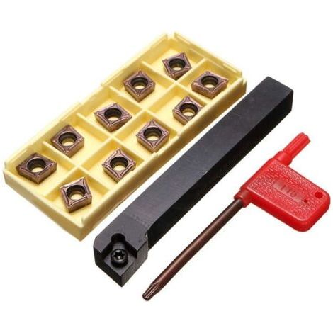Zubehör Für Werkzeugmaschinen, Drehwerkzeug 12x100mm Mit 10 Vergaserplatten Ccmt09t304-pm Und Einer Stange