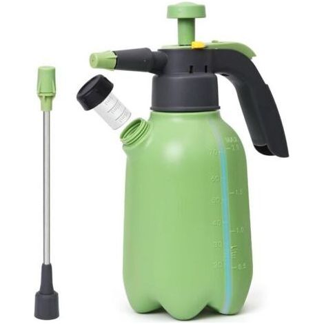 2 L Manueller Pumpzerstäuber Für Pflanzen, Rasen Und Garten. Drucksprüher Mit 2 Düsen Und Sicherheitsventil.