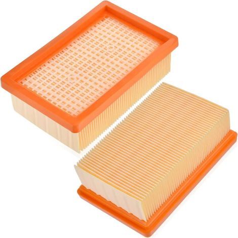2er-pack Rebirthcare-flachfaltenfilter Für Kärcher-staubsauger 2.863-005.0 – Kärcher Wd4, Wd5, Wd6, Mv4, Mv5, Mv6 – Ersatzteil Für Kärcher-staubsauger