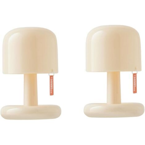 Mini-bürolampe, 2er-set Solarleuchte, Usb-ladegerät, Led-leuchte Im Champignon-stil, Innendekoration Für Bar Und Café, Gästezimmer