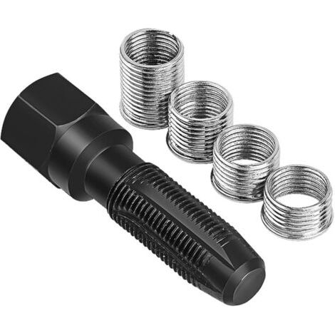 Set Aus 5 Bougie-reparaturwerkzeugen M14 X 1,25, Bougie-einfädelset, Culasse-refiletage-set Mit 4 Einsätzen