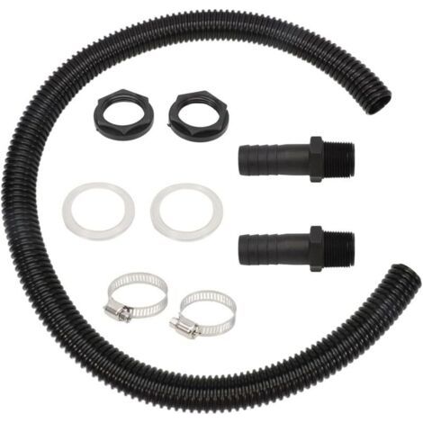 Anschlussset Für Regenwassersammlung, Regenwasserfass-rückgewinnungsanschluss, 2 Schlauchklemmen, 2 Rohre Mit Anschlussschlauchtülle 50 Cm 25 Mm